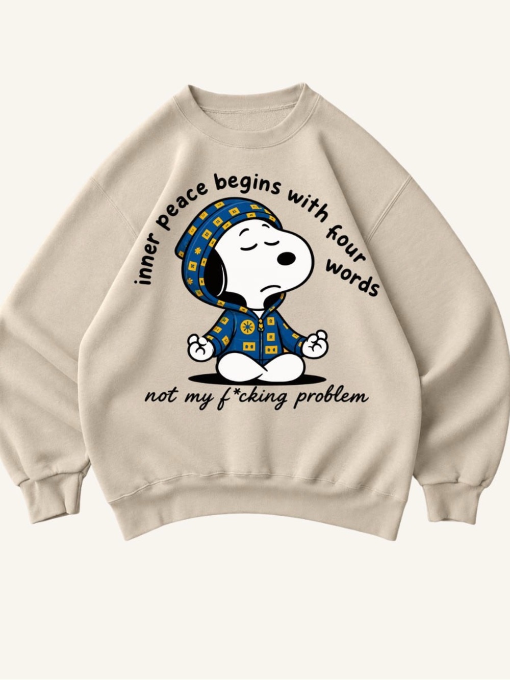 Sand Funny Snoop Graphic Sweatshirt for Unisex, Autumn Outfit